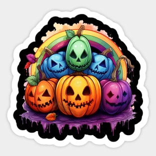 Chasing Rainbows of Fall Pumpkin Rainbow Sticker